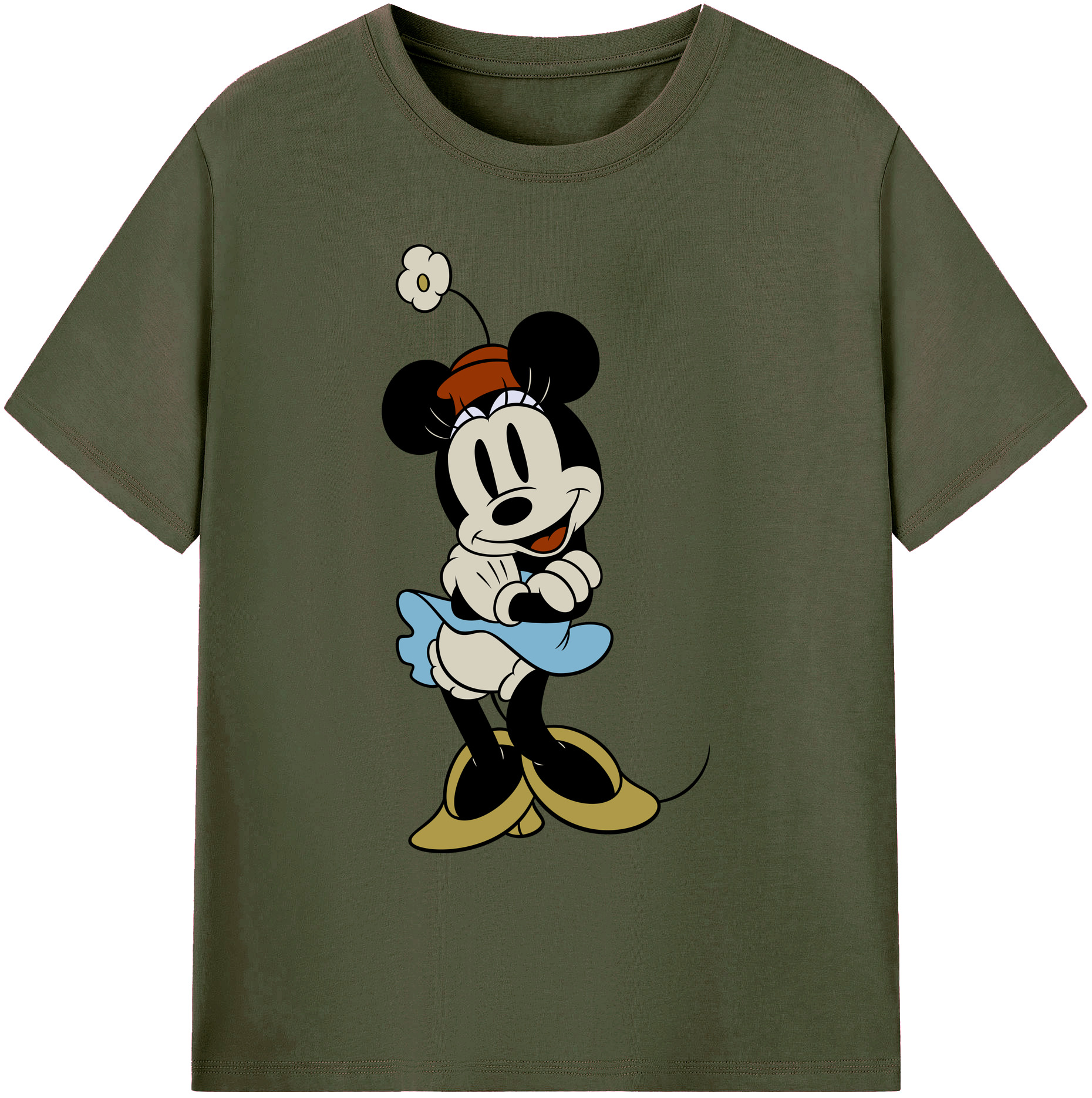 ミッキーマウス Mickey Mouse 綿100％ メンズ半袖Tシャツ｜肌触りやわらか＆通気性